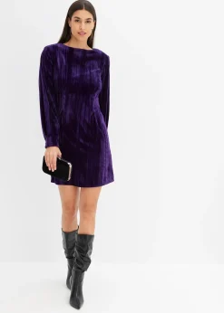 bonprix Robe courte en velours|Femme Robes