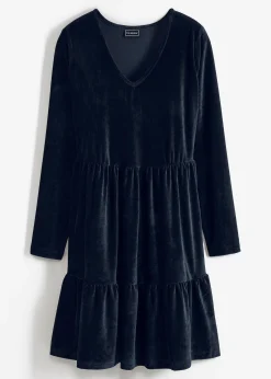 Femme bonprix Robes|Robe courte en velours extensible