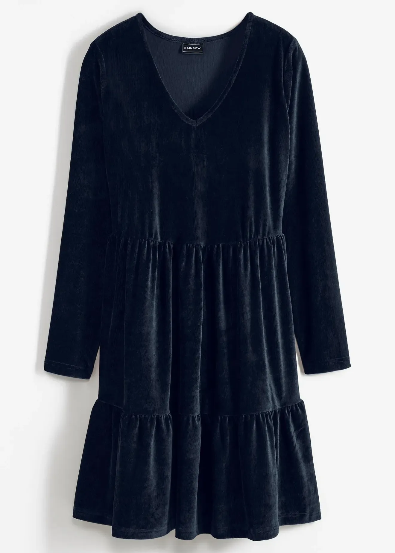 Femme bonprix Robes|Robe courte en velours extensible