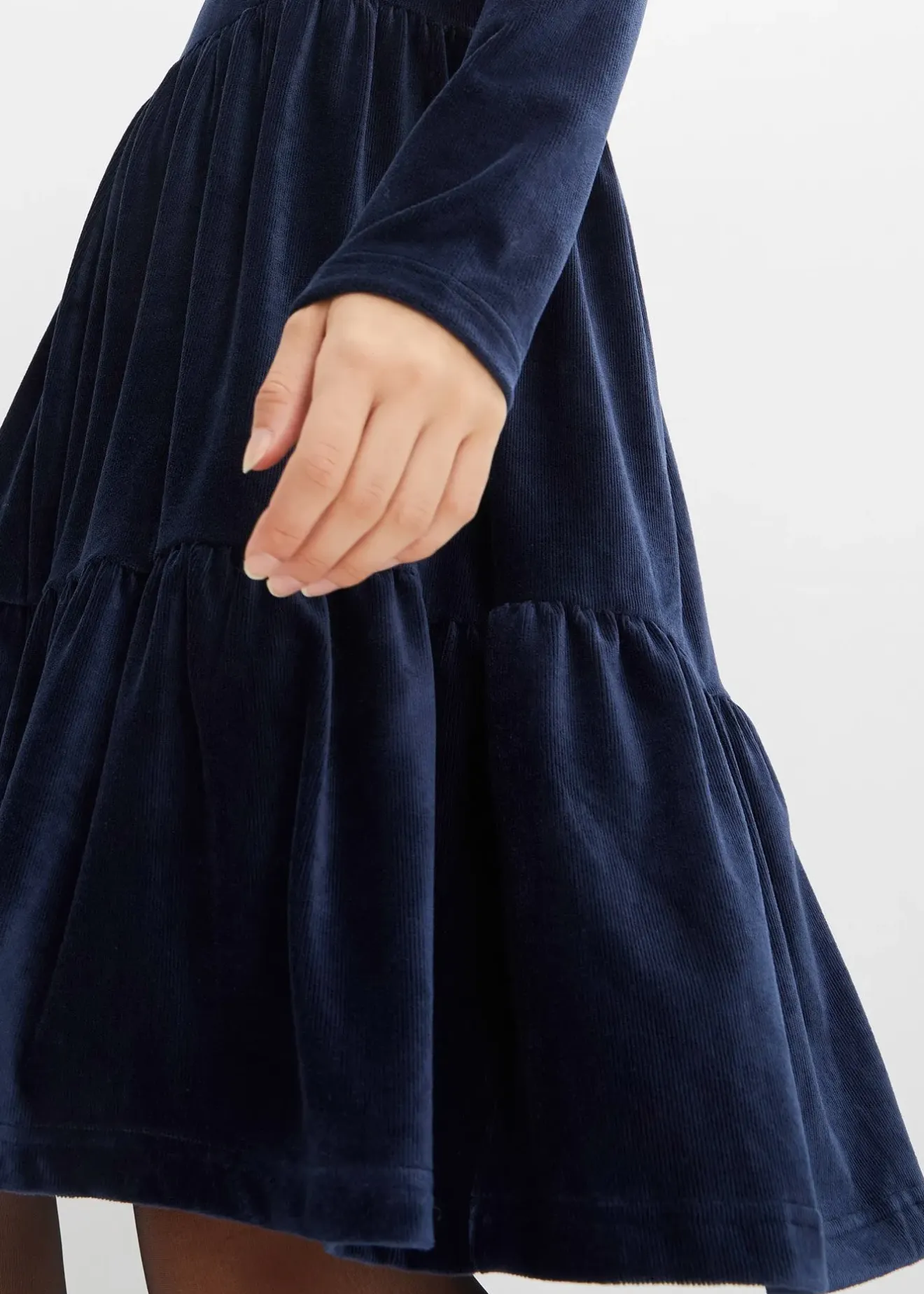 Femme bonprix Robes|Robe courte en velours extensible