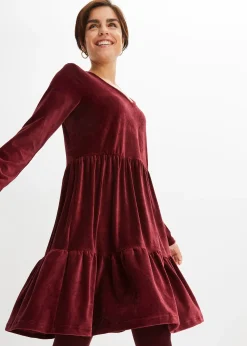 bonprix Robe courte en velours extensible|Femme Robes