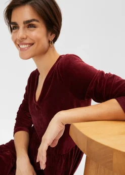 bonprix Robe courte en velours extensible|Femme Robes