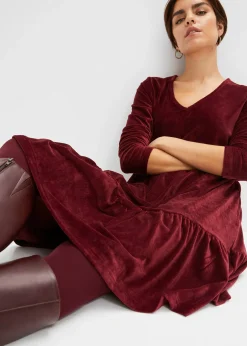 bonprix Robe courte en velours extensible|Femme Robes