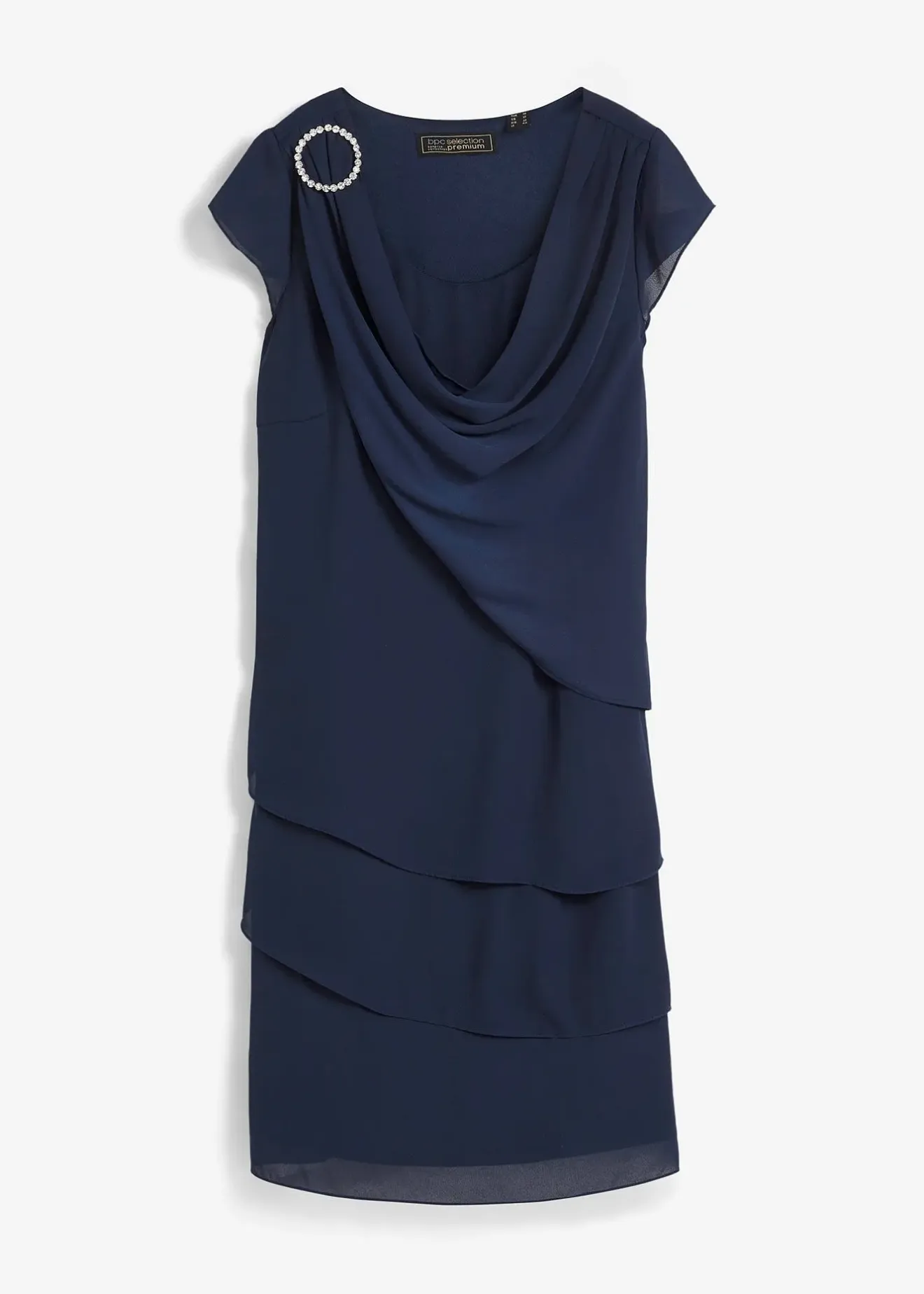 bonprix Robe courte look superposé avec accessoire sur l’épaule|Femme Mode Festive|Robes