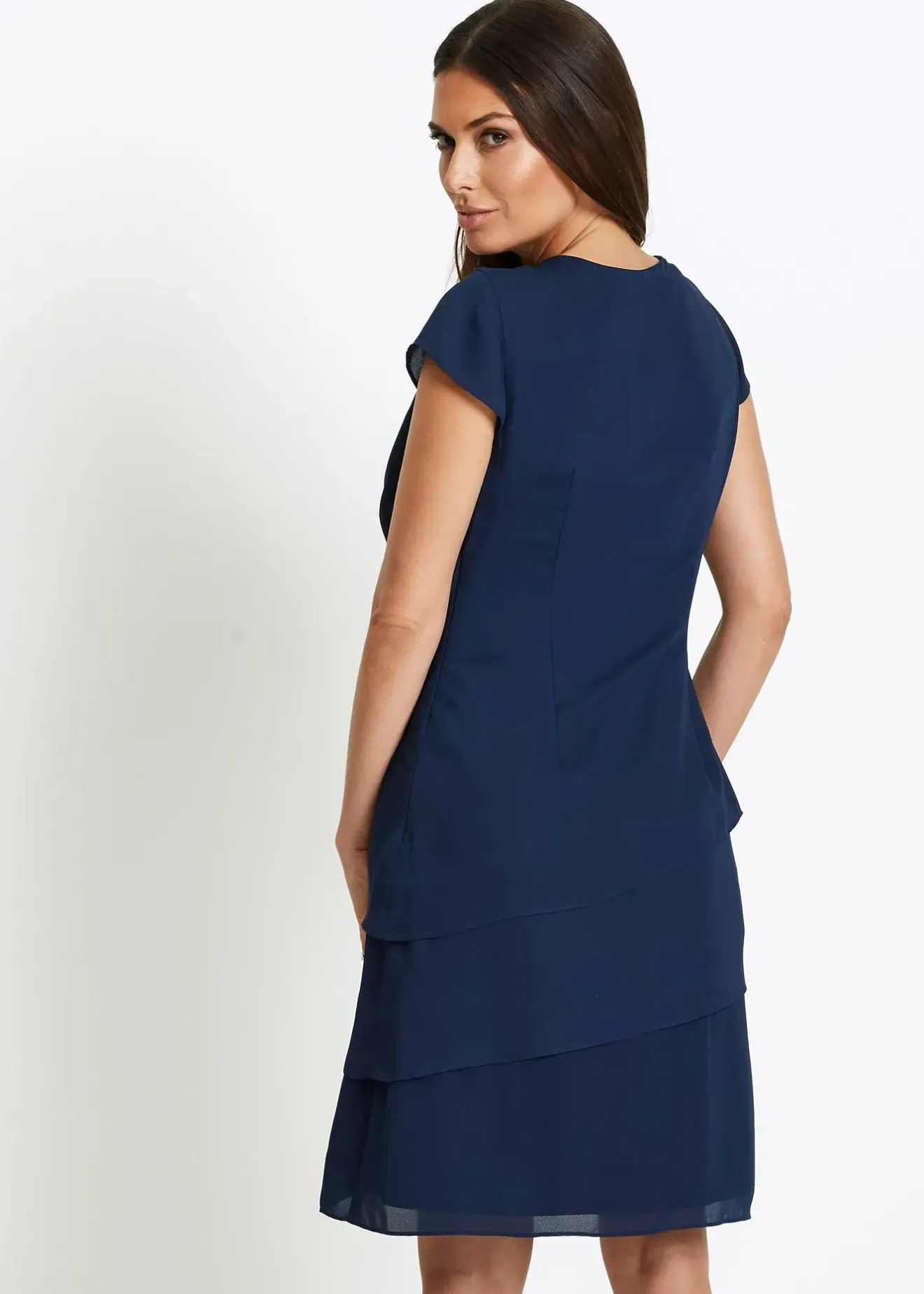 bonprix Robe courte look superposé avec accessoire sur l’épaule|Femme Mode Festive|Robes