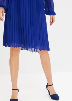 bonprix Robe courte plissée en mousseline|Femme Mode Festive|Robes