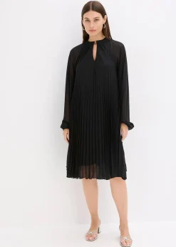 Femme bonprix Mode Festive|Robes|Robe courte plissée en mousseline