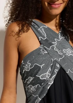 Femme bonprix Robes De Bain|Robe de bain à effet croisé