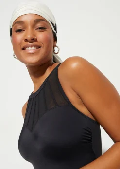 bonprix Robe de bain sculptante avec mesh transparent, maintien modéré|Femme Robes De Bain|Maillots De Bain Gainants