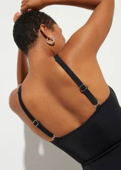 bonprix Robe de bain sculptante avec mesh transparent, maintien modéré|Femme Robes De Bain|Maillots De Bain Gainants