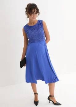 bonprix Robe de grossesse en jersey avec empiècement dentelle|Femme Femme Enceinte