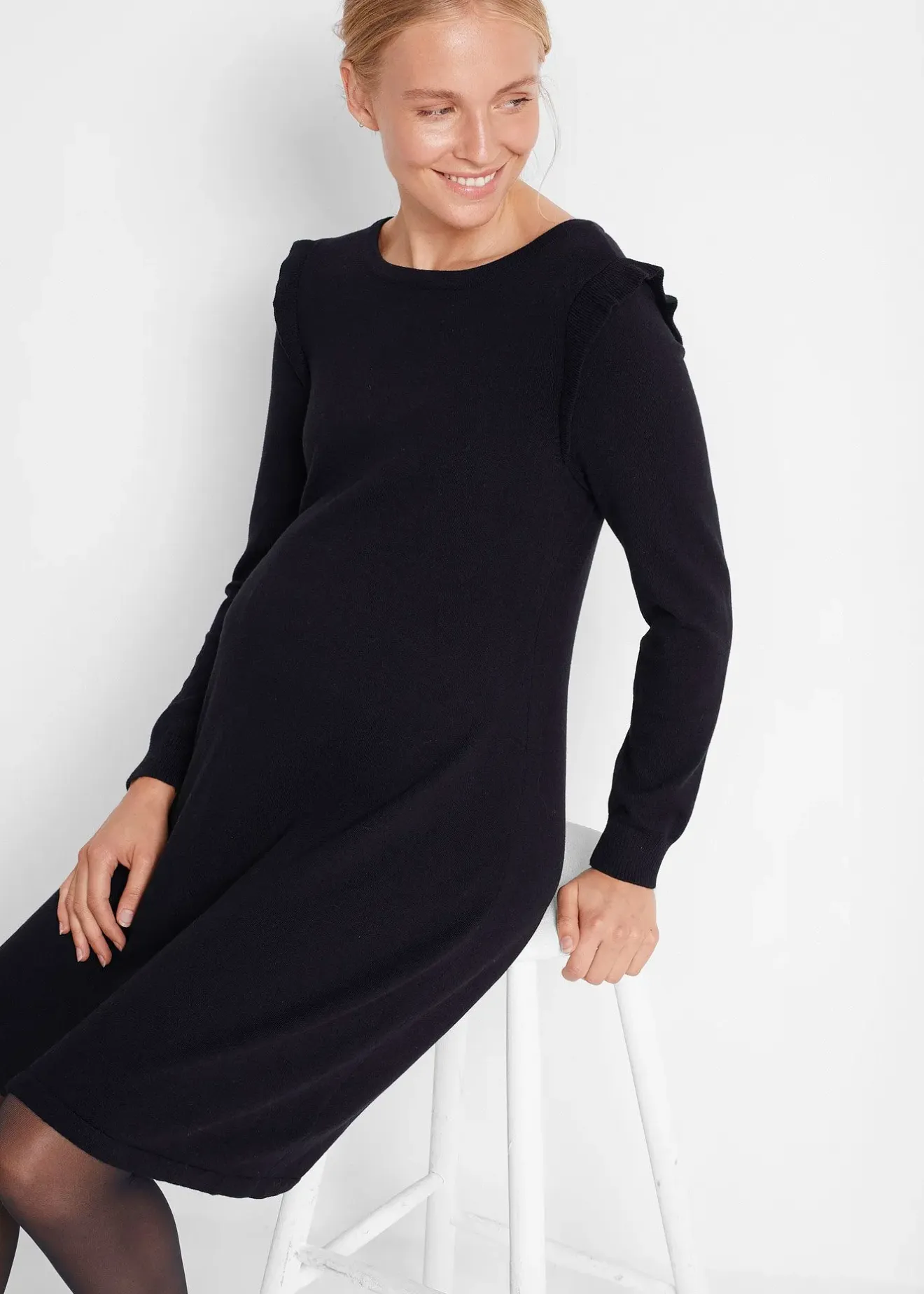 bonprix Robe de grossesse en maille douce|Femme Femme Enceinte