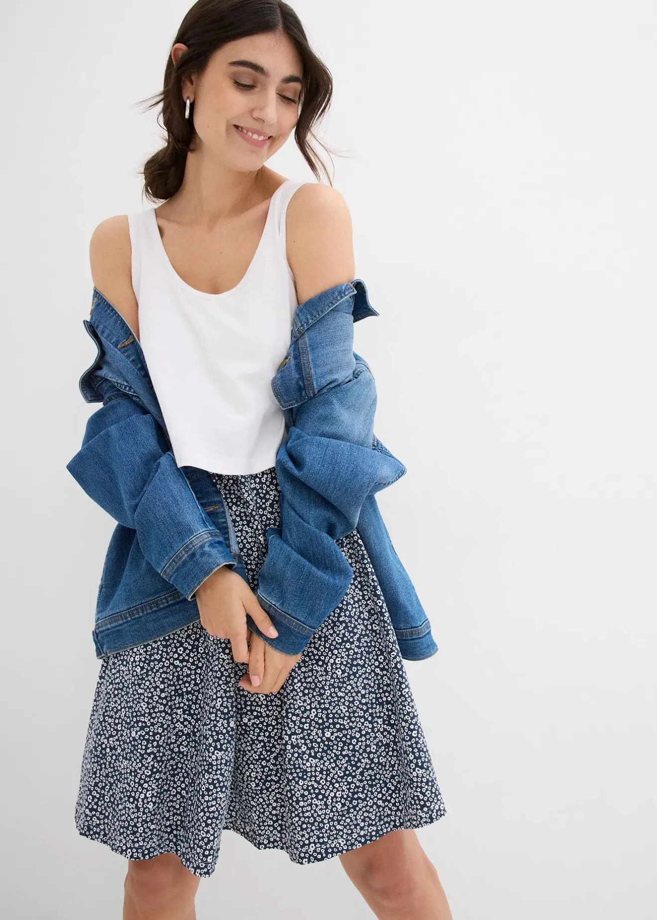 Femme bonprix Femme Enceinte|Robe de grossesse et d’allaitement en jersey coton