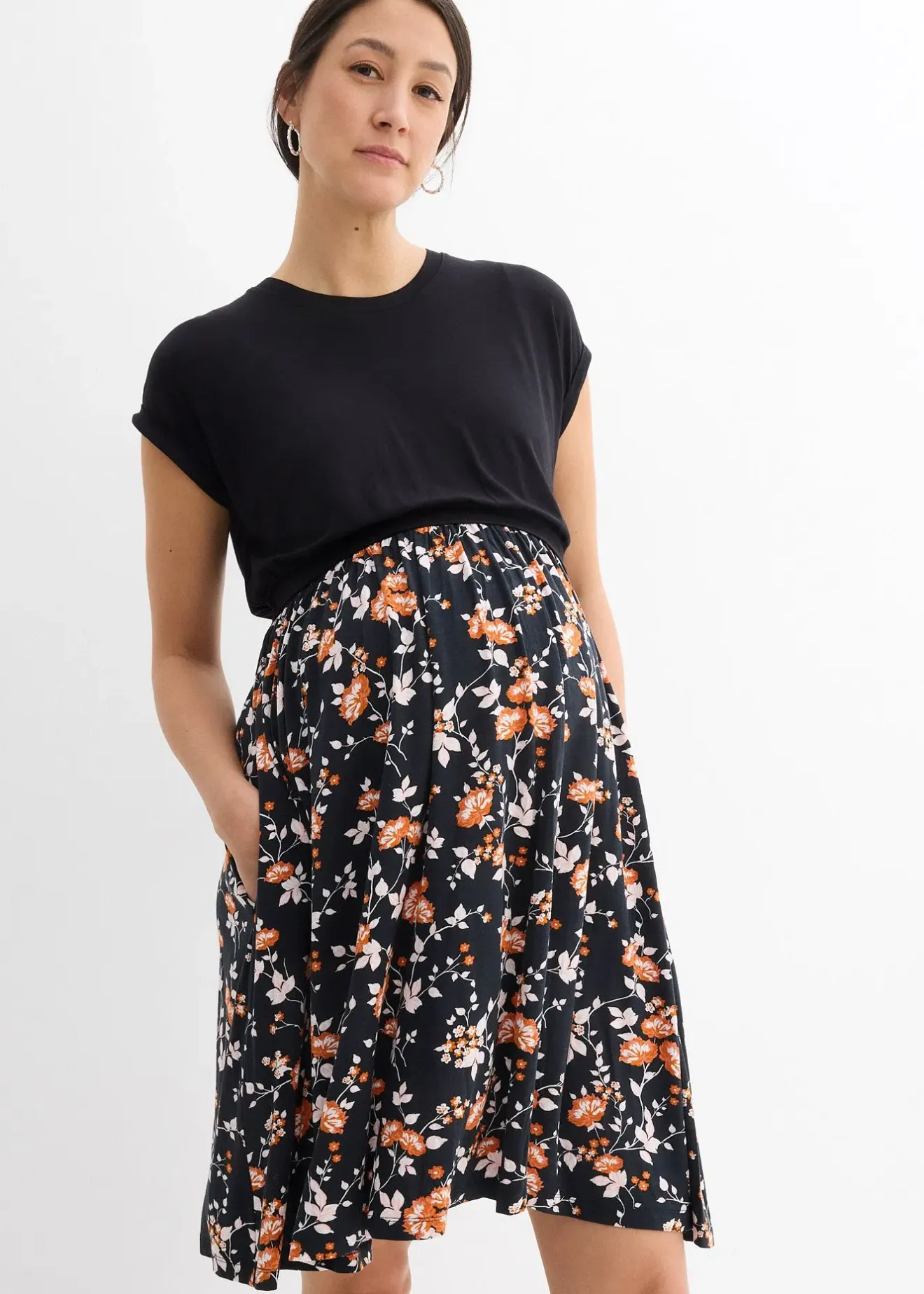 bonprix Robe de grossesse et d'allaitement à poches|Femme Femme Enceinte