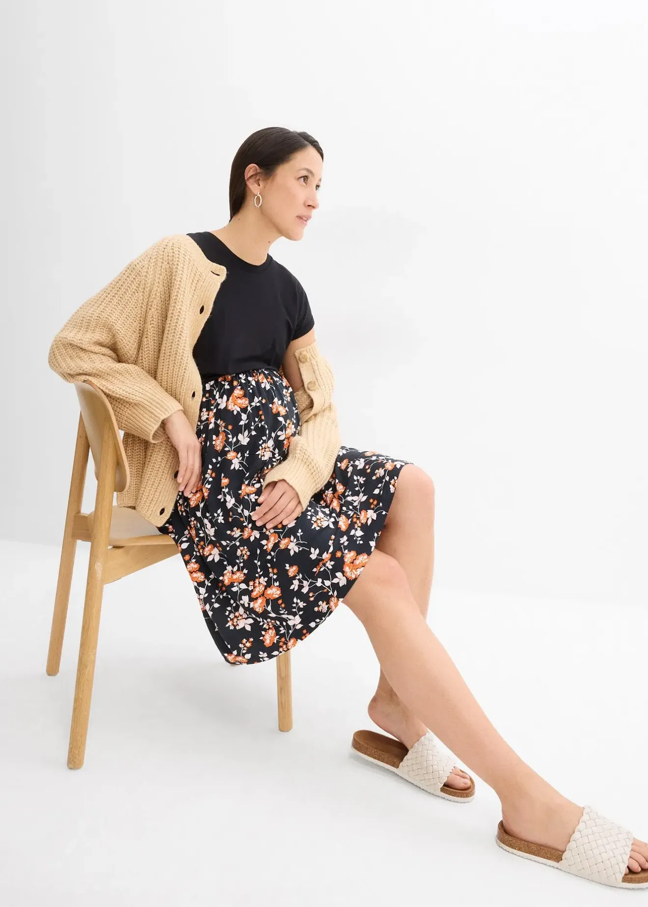 bonprix Robe de grossesse et d'allaitement à poches|Femme Femme Enceinte