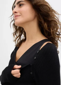 bonprix Robe de grossesse et d’allaitement en maille|Femme Femme Enceinte