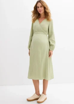 Femme bonprix Femme Enceinte|Robe de grossesse et d’allaitement en gaze de coton