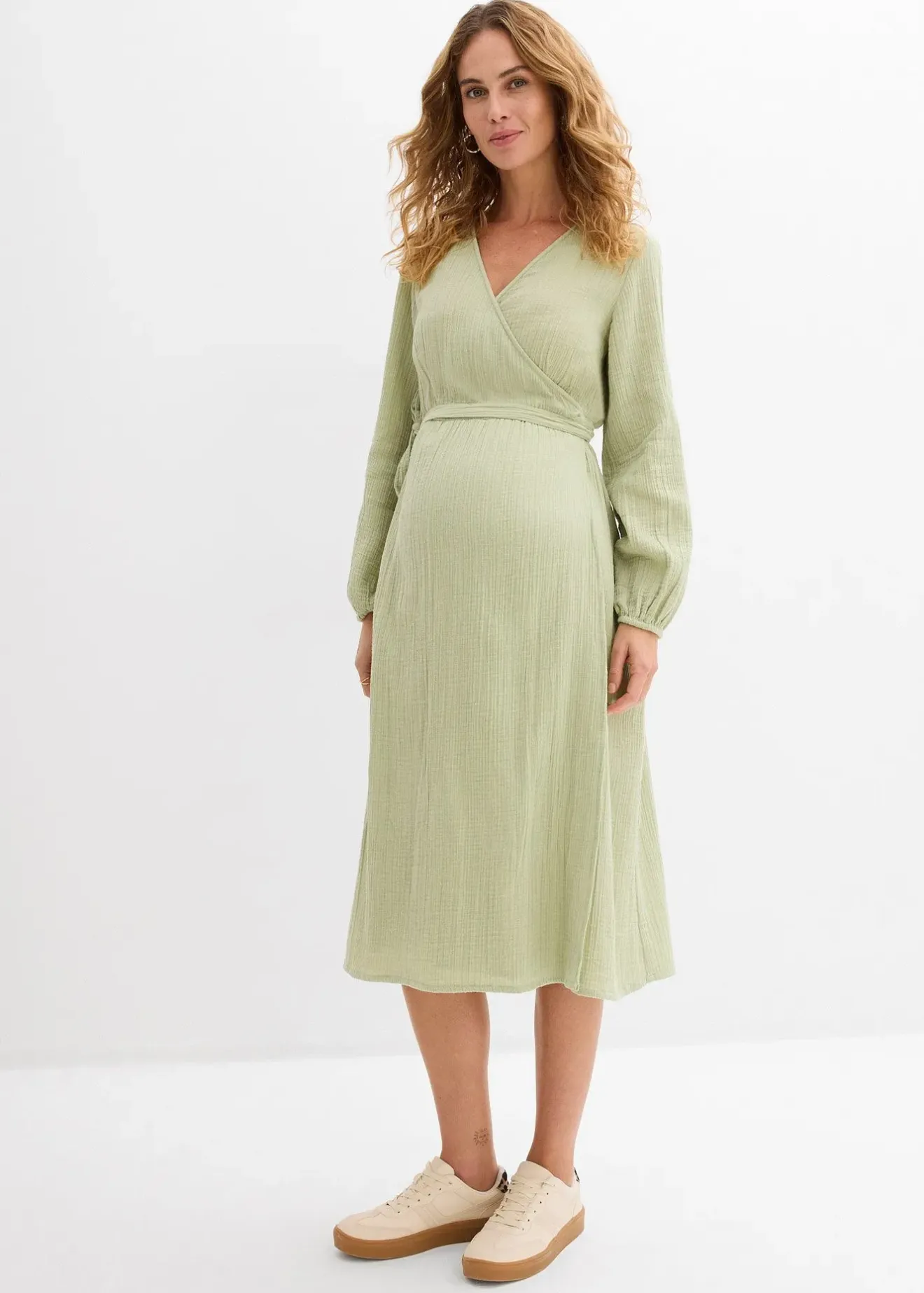 Femme bonprix Femme Enceinte|Robe de grossesse et d’allaitement en gaze de coton