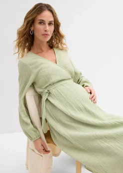 Femme bonprix Femme Enceinte|Robe de grossesse et d’allaitement en gaze de coton