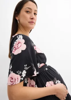 bonprix Robe de grossesse et d’allaitement en viscose tissée|Femme Femme Enceinte