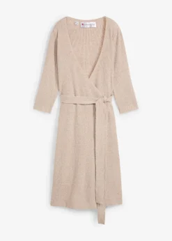 bonprix Robe de grossesse/d’allaitement en maille ultra douce à manches 3/4|Femme Femme Enceinte