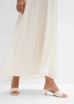 Femme bonprix Femme Enceinte|Robe de mariée de grossesse avec dentelle, satin et crêpe georgette