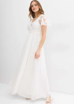 Femme bonprix Femme Enceinte|Robe de mariée 2en1 pour femme enceinte avec fonction allaitement discrète