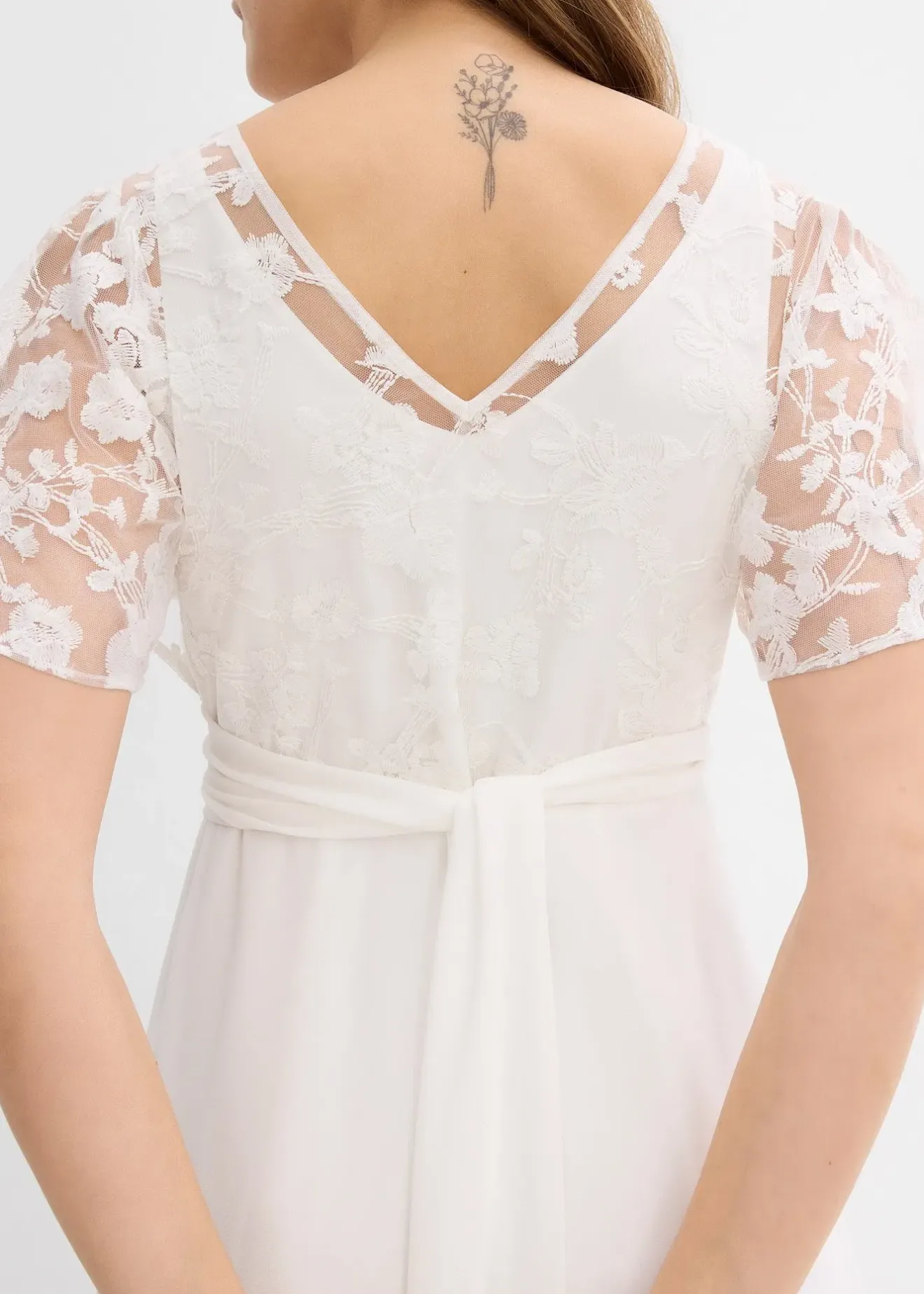 Femme bonprix Femme Enceinte|Robe de mariée 2en1 pour femme enceinte avec fonction allaitement discrète