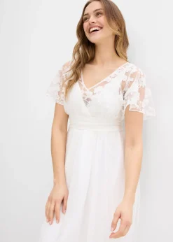 Femme bonprix Femme Enceinte|Robe de mariée 2en1 pour femme enceinte avec fonction allaitement discrète