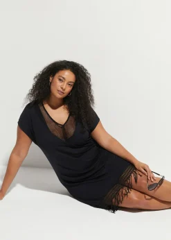 bonprix Robe de plage transparente en viscose|Femme Vêtements De Plage|Robes