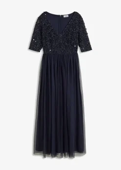 bonprix Robe de soirée en tulle avec haut brodé de sequins|Femme Tailles Petite