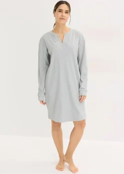 bonprix Robe d’intérieur en douce maille côtelée|Femme Homewear|Lingerie Nuit