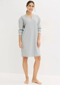 bonprix Robe d’intérieur en douce maille côtelée|Femme Homewear|Lingerie Nuit