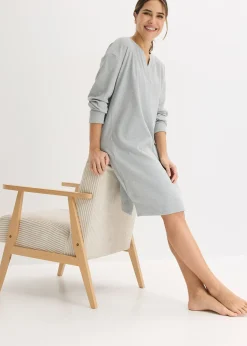 bonprix Robe d’intérieur en douce maille côtelée|Femme Homewear|Lingerie Nuit