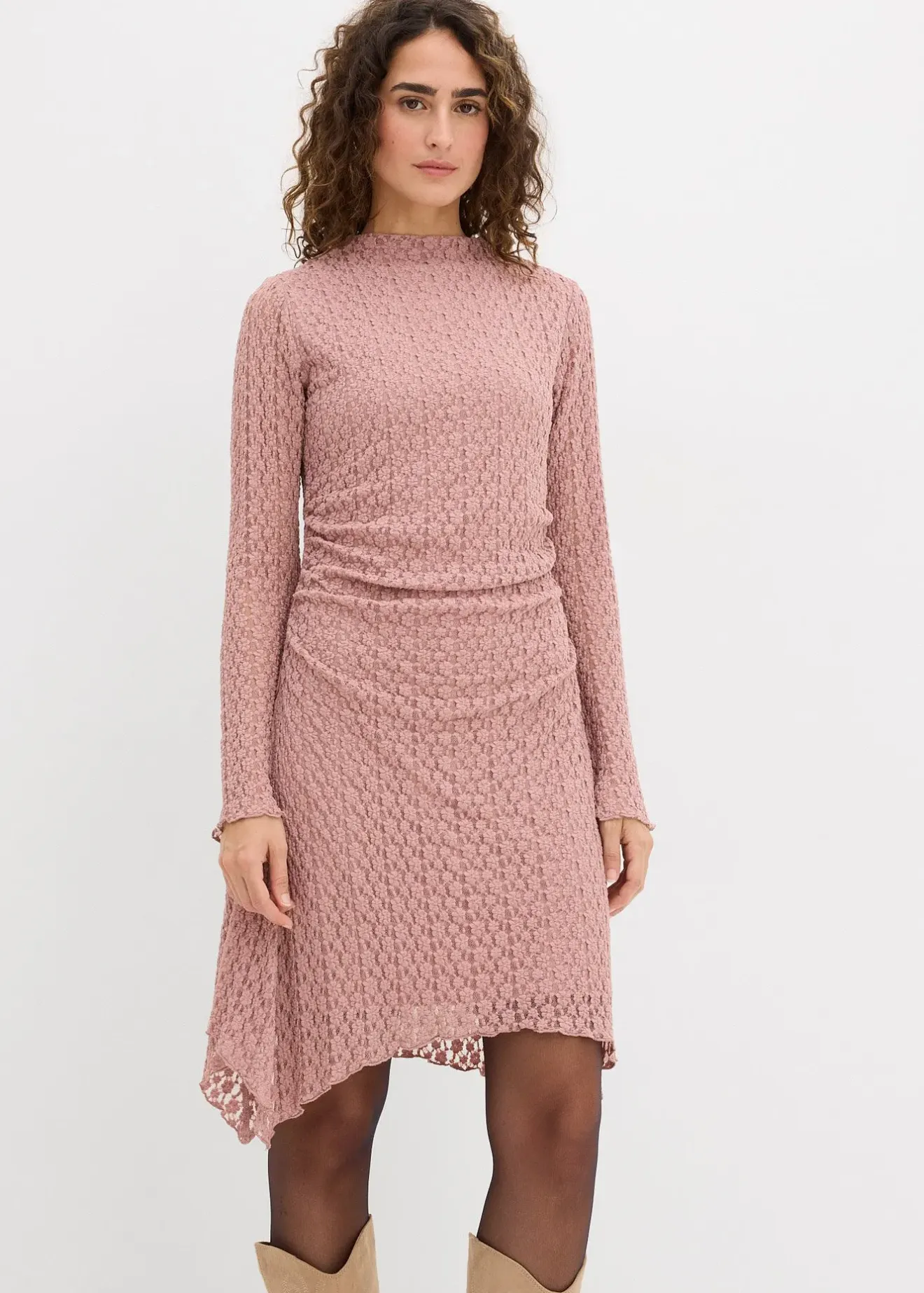 Femme bonprix Robes|Robe en dentelle à pans