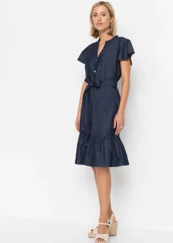 Femme bonprix Robes|Robe en jean 100% coton