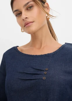 Femme bonprix Robes|Robe en jean extensible