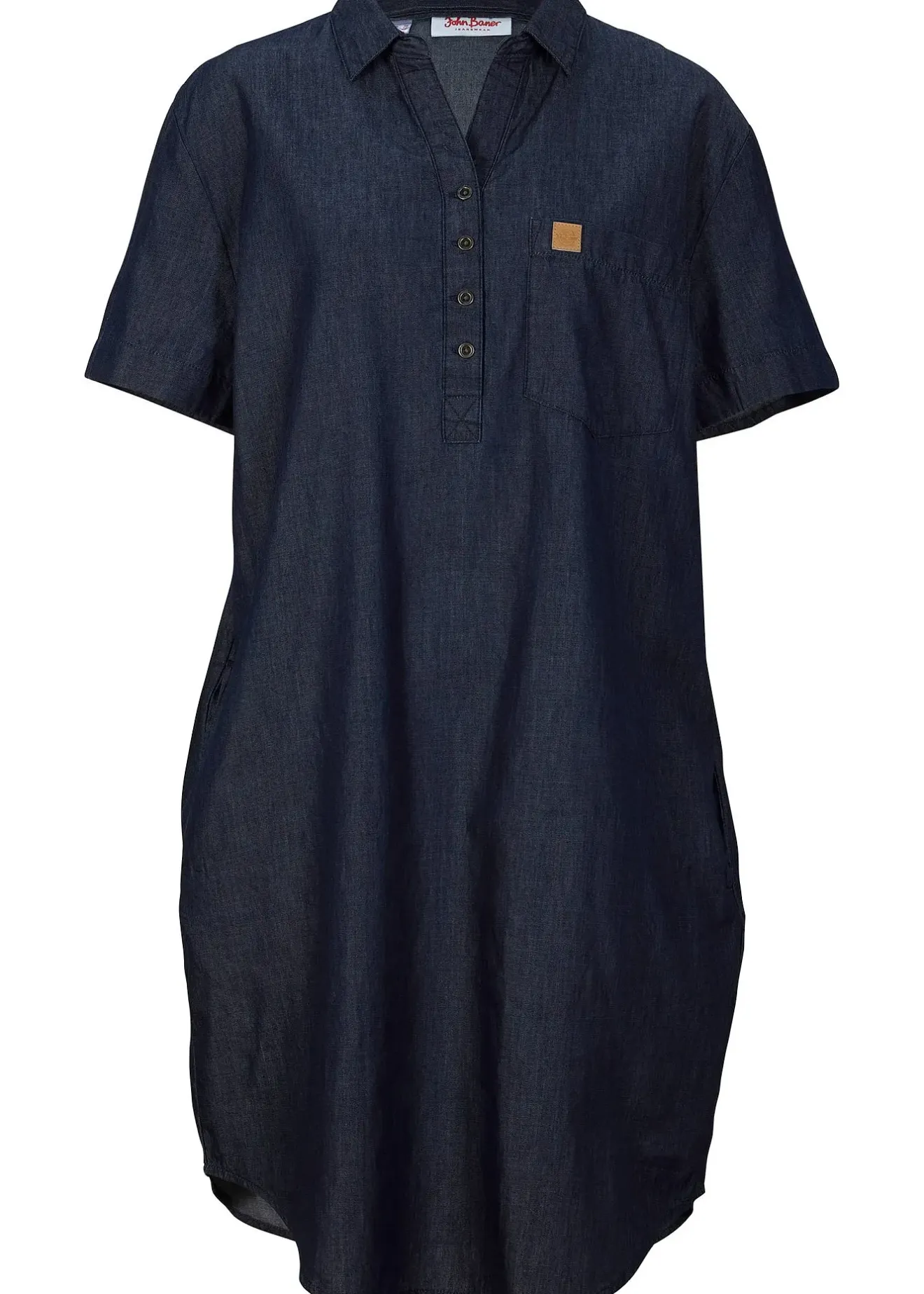 bonprix Robe en jean, manches courtes|Femme Robes