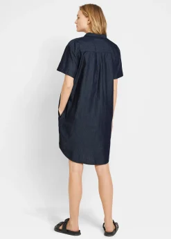bonprix Robe en jean, manches courtes|Femme Robes