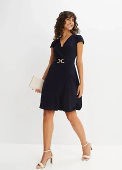 Femme bonprix Tailles Petite|Robe en jersey à boucle décorative