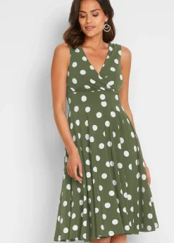 Femme bonprix Tailles Petite|Robe en jersey à pois
