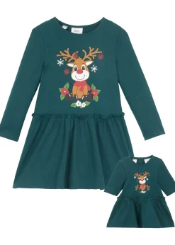 Enfant bonprix Vêtements Enfant|Filles 2-8 Ans·Robes & Jupes|Robe en jersey + robe de poupée 100% coton (ens. 2 pces)