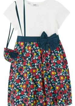 bonprix Robe en jersey + sac (ens. 2 pces) 100% coton|Enfant Vêtements Enfant|Filles 2-8 Ans·Robes & Jupes