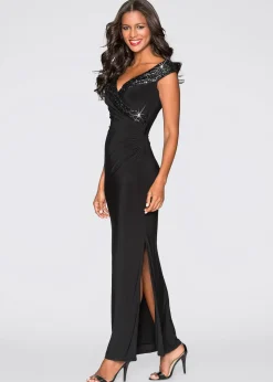 Femme bonprix Mode Festive|Robe en jersey à sequins