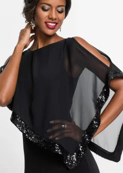 Femme bonprix Mode Festive|Robe en jersey à sequins