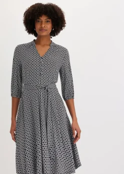 Femme bonprix Robes|Robe en jersey avec ceinture à nouer (ens. 2 pces)