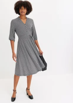 Femme bonprix Robes|Robe en jersey avec ceinture à nouer (ens. 2 pces)