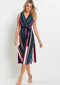 Femme bonprix Tailles Petite|Robes|Robe en jersey avec lien à nouer