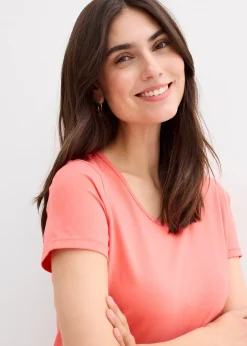 bonprix Robe en jersey coton extensible|Femme Basiques|Robes