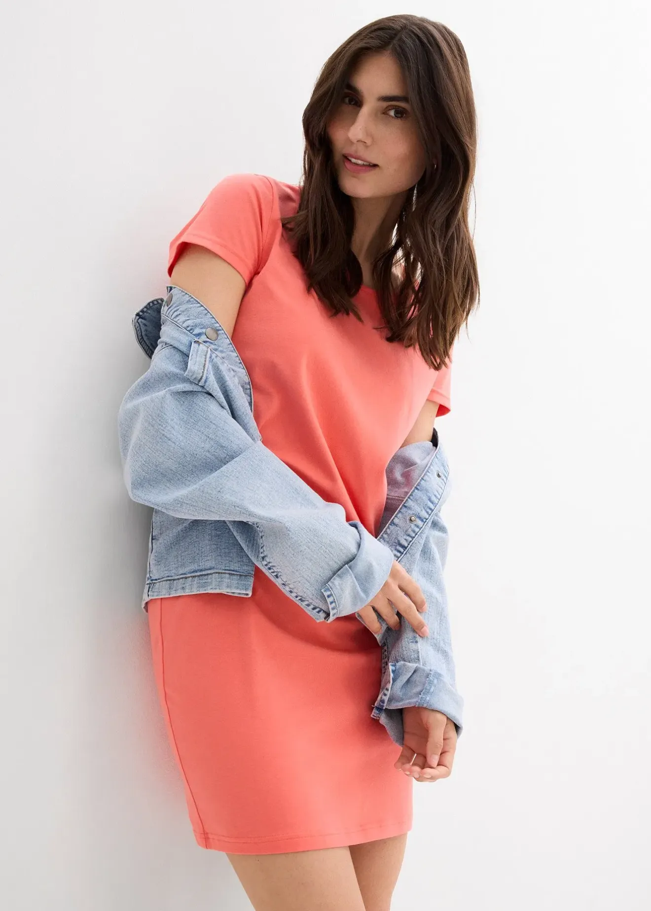 bonprix Robe en jersey coton extensible|Femme Basiques|Robes